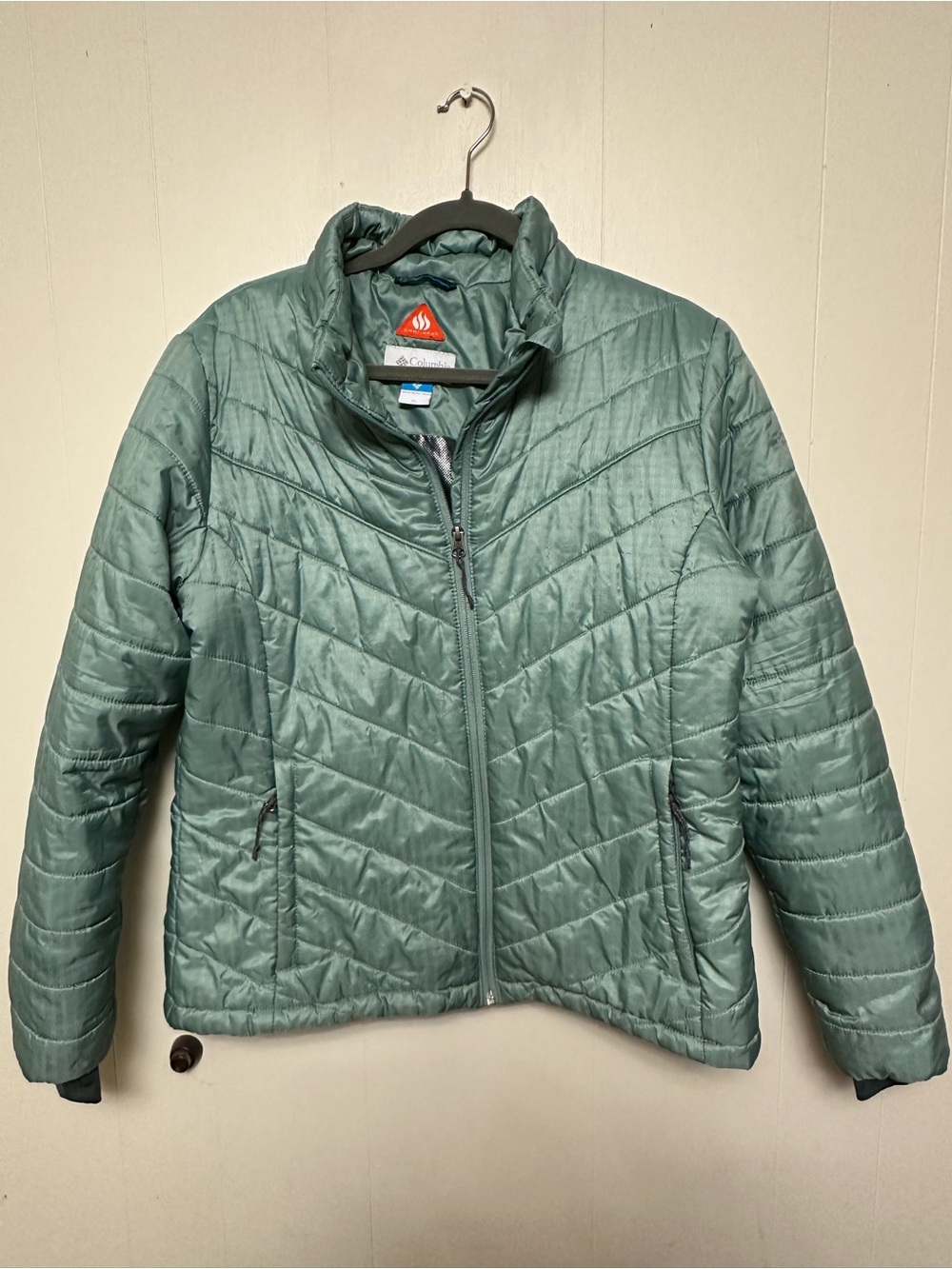 Columbia Women's Light Teal Quilted Omni Heat Jacket